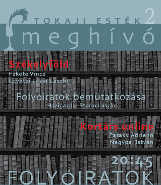 44. Tokaji Írótábor Kiemelt Programok