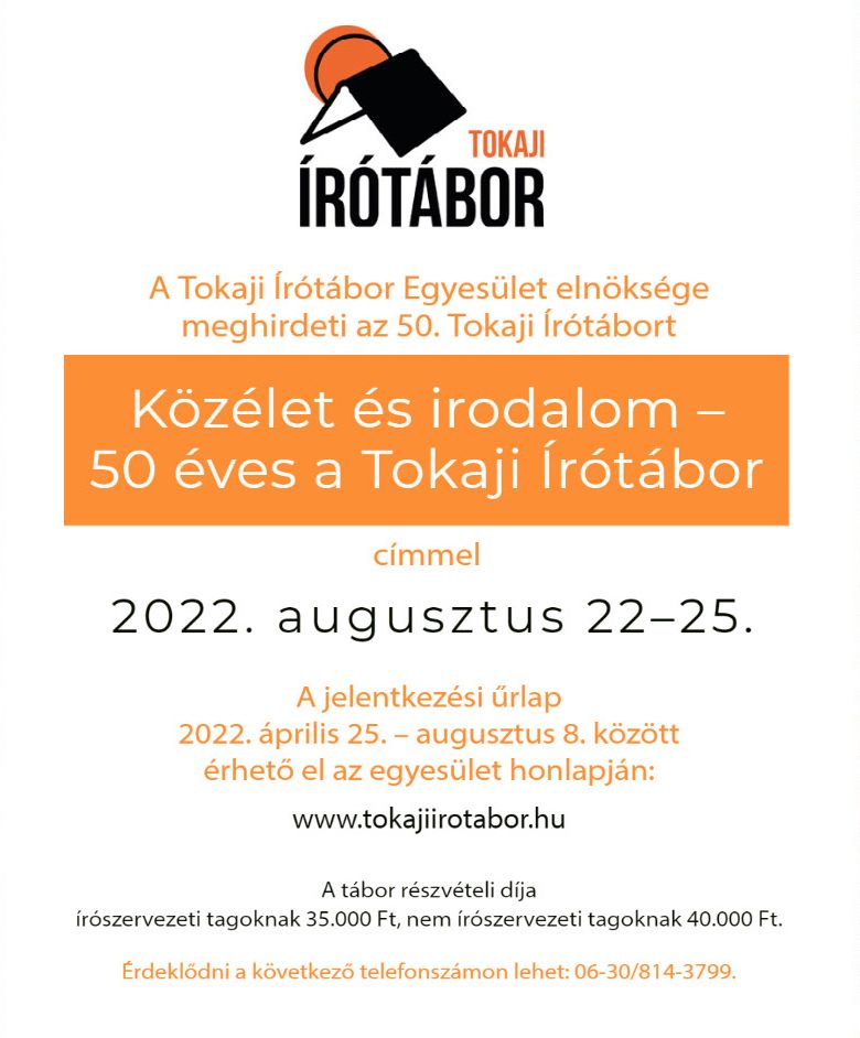 Elkezdődött az 50. Tokaji Írótábor